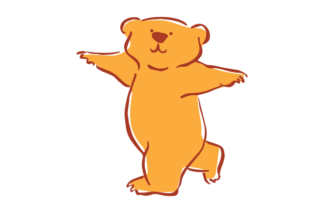 Dancing Bear Illustration for Collectible Mugs